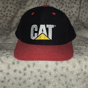 Vintage Rust Caterpillar Black and Red Men's Baseball Cap